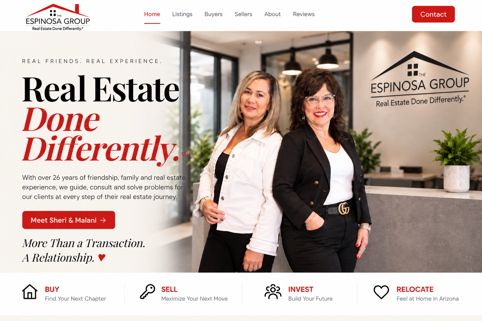 Sheri Espinosa and Malani Tillotson in The Espinosa Group office